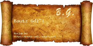 Bautz Gál névjegykártya